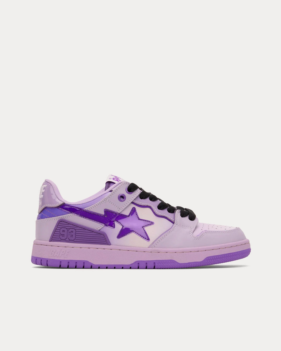 A Bathing APE BAPE Purple Low Top Sneakers Sneak in Peace