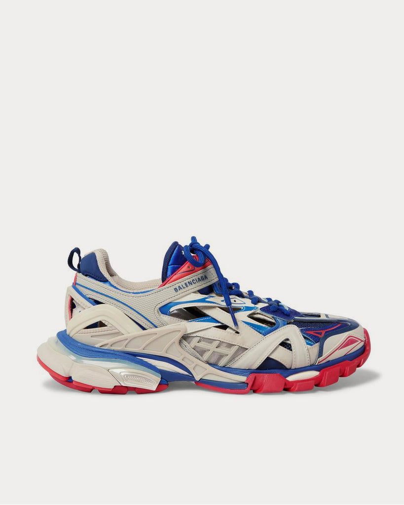 Track.2 Nylon, Mesh and Rubber Blue low top sneakers