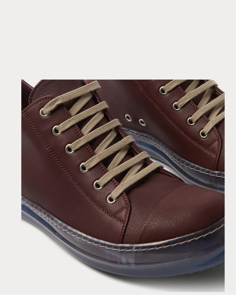 Leather Burgundy low top sneakers