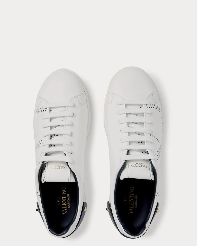 Net Perforated Leather White low top sneakers