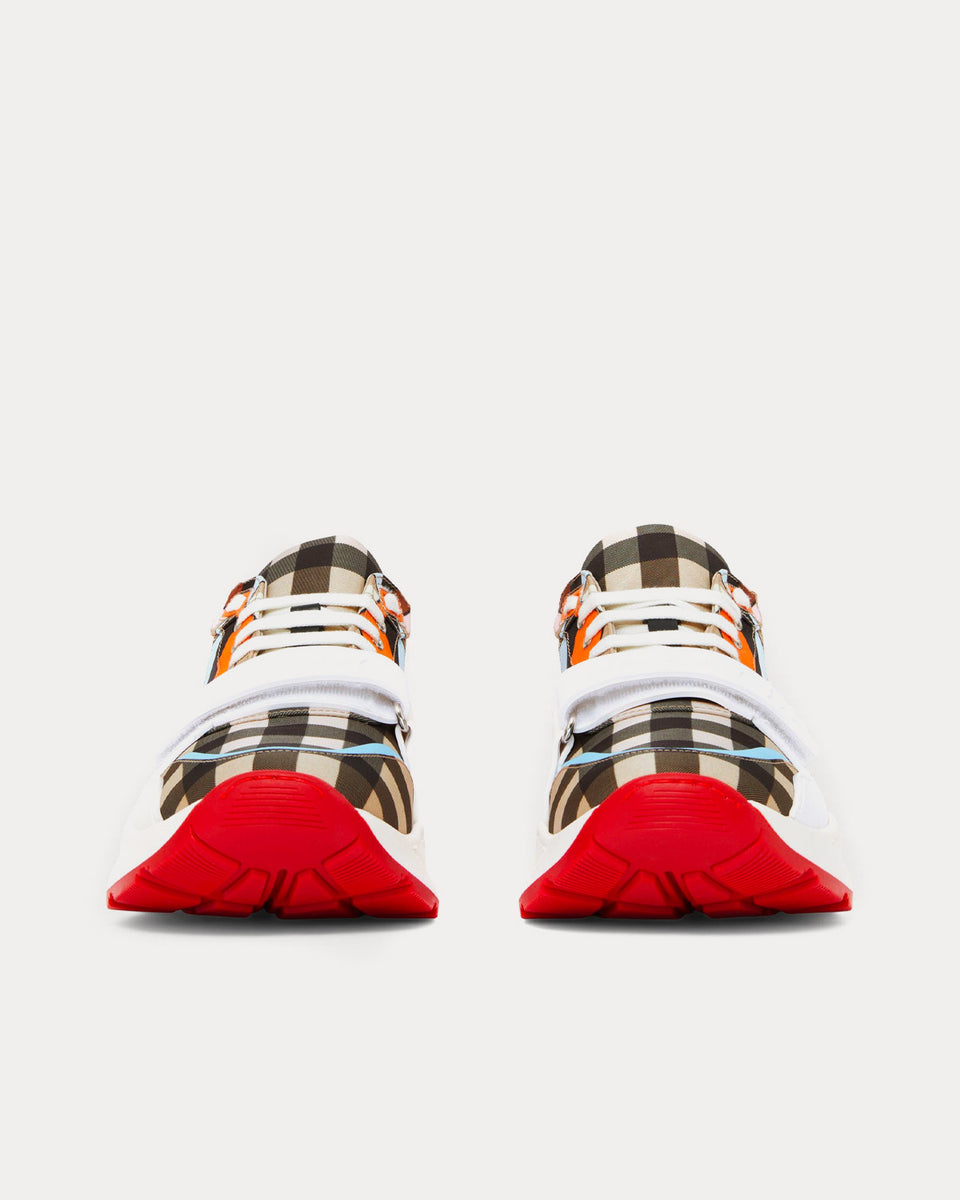 Burberry Montage Print Nylon Multi Low Top Sneakers