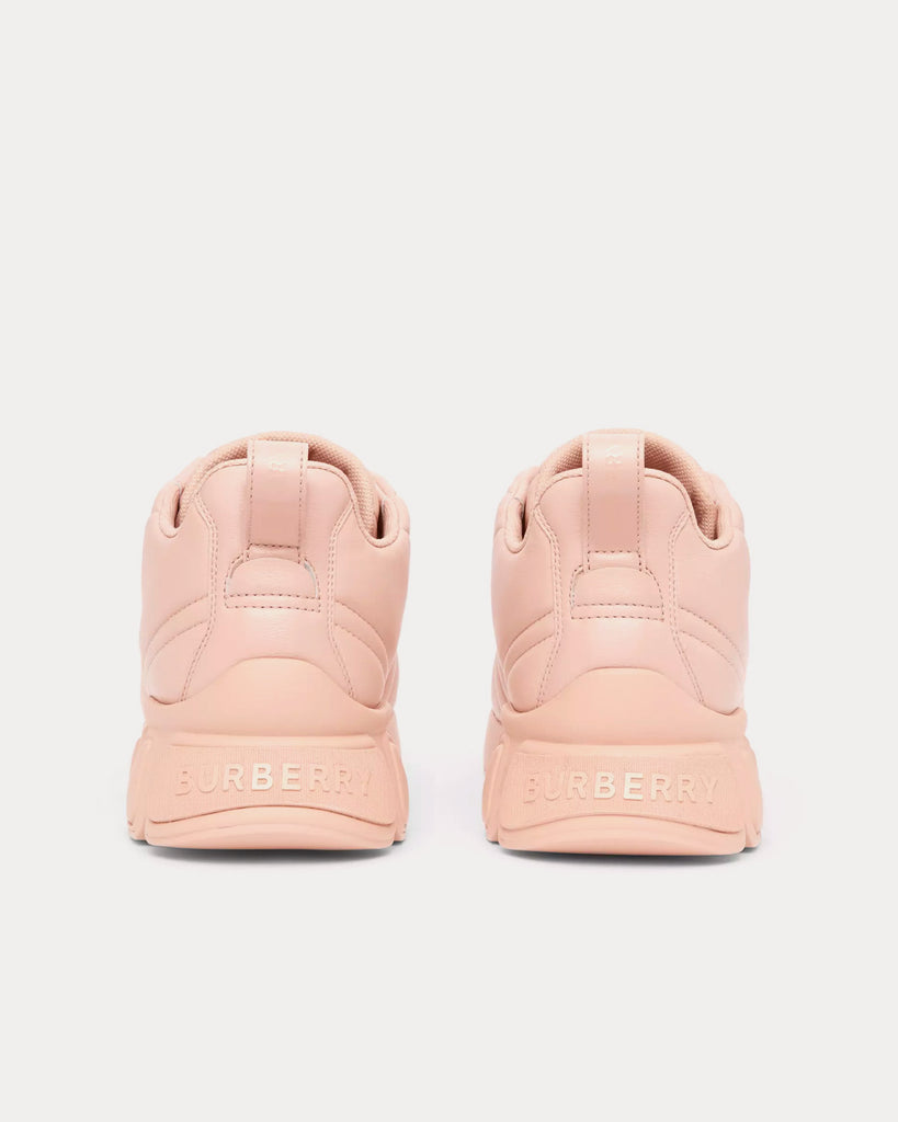 Quilted Leather Classic Dusty Pink Low Top Sneakers