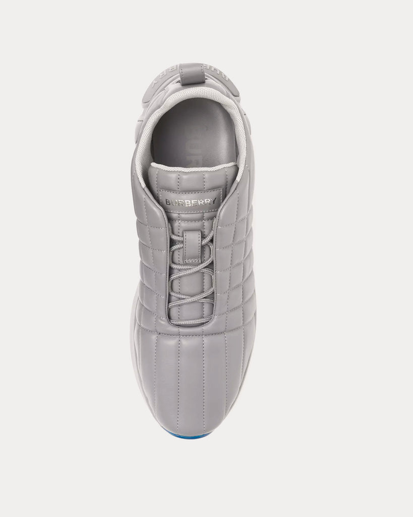 Quilted Leather Classic Warm Grey Low Top Sneakers