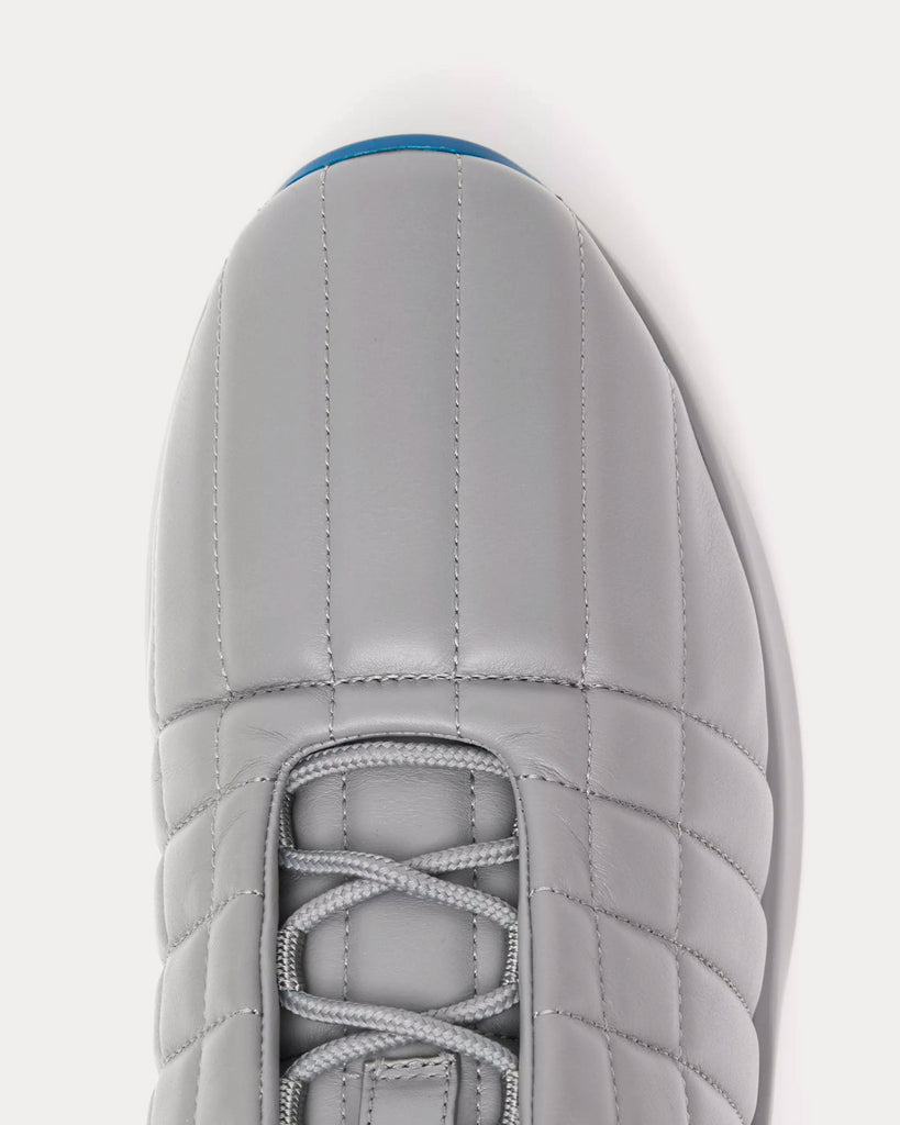 Quilted Leather Classic Warm Grey Low Top Sneakers
