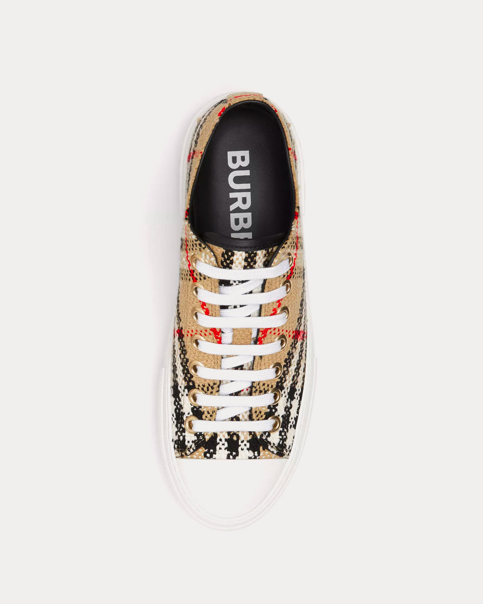 Vintage check cotton sneakers store