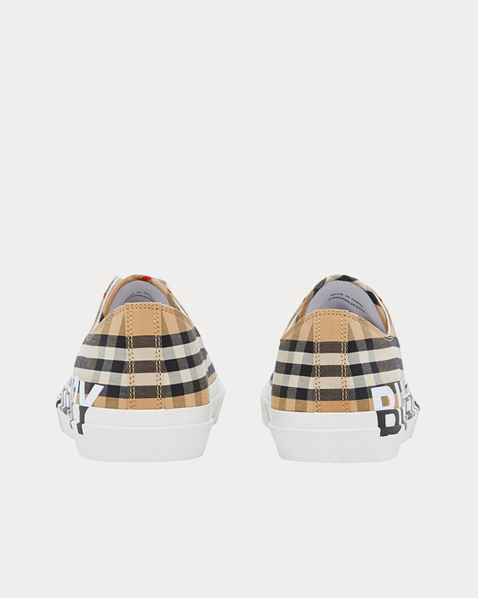 Burberry Vintage Check Logo Beige / White Low Top Sneakers Sneakers - Sneak  in Peace