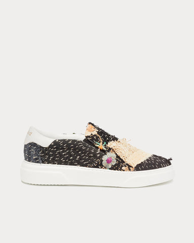By Walid Patchwork Slip On Sneakers