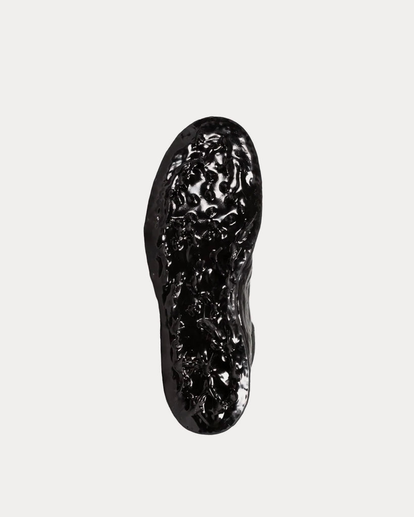 Object Dyed No-Seam Drip Rubber Black High Top Sneakers