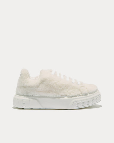 Casadei Off Road Ecosheep White Low Top Sneakers