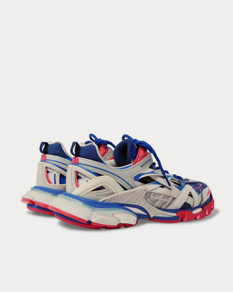 Track.2 Nylon, Mesh and Rubber Blue low top sneakers