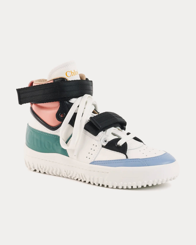 Franckie Pink / Green High Top Sneakers