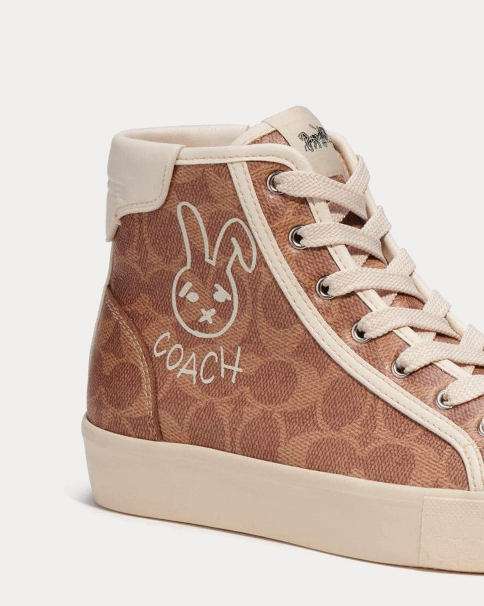 Coach Lunar New Year Citysole In Signature Canvas With Rabbit Tan High