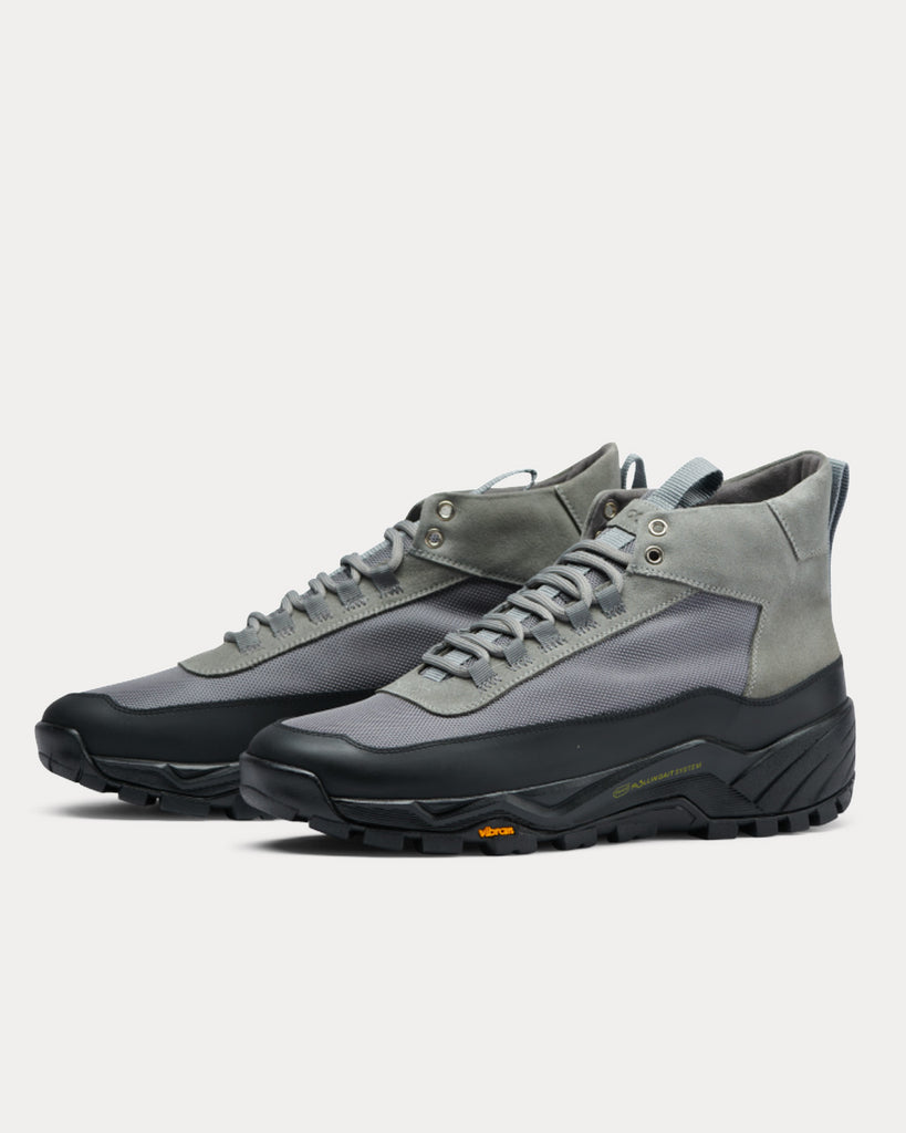 Scander Stone Grey High Top Sneakers