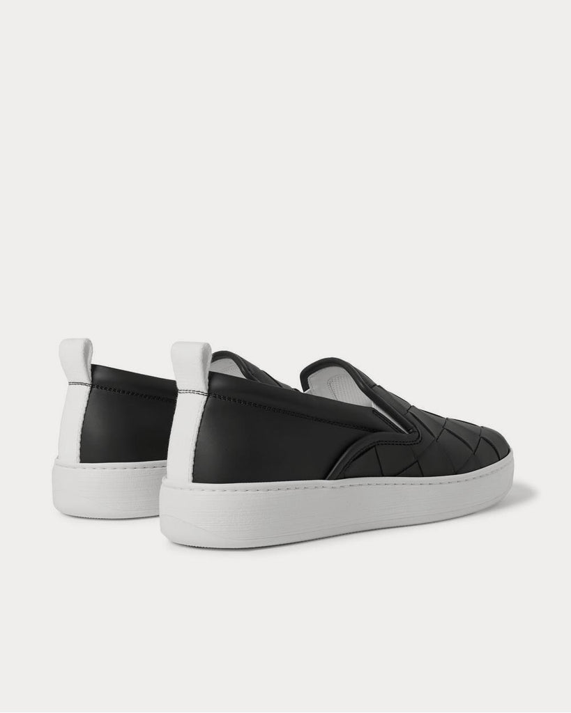 Dodger Intrecciato Leather Charcoal slip on sneakers