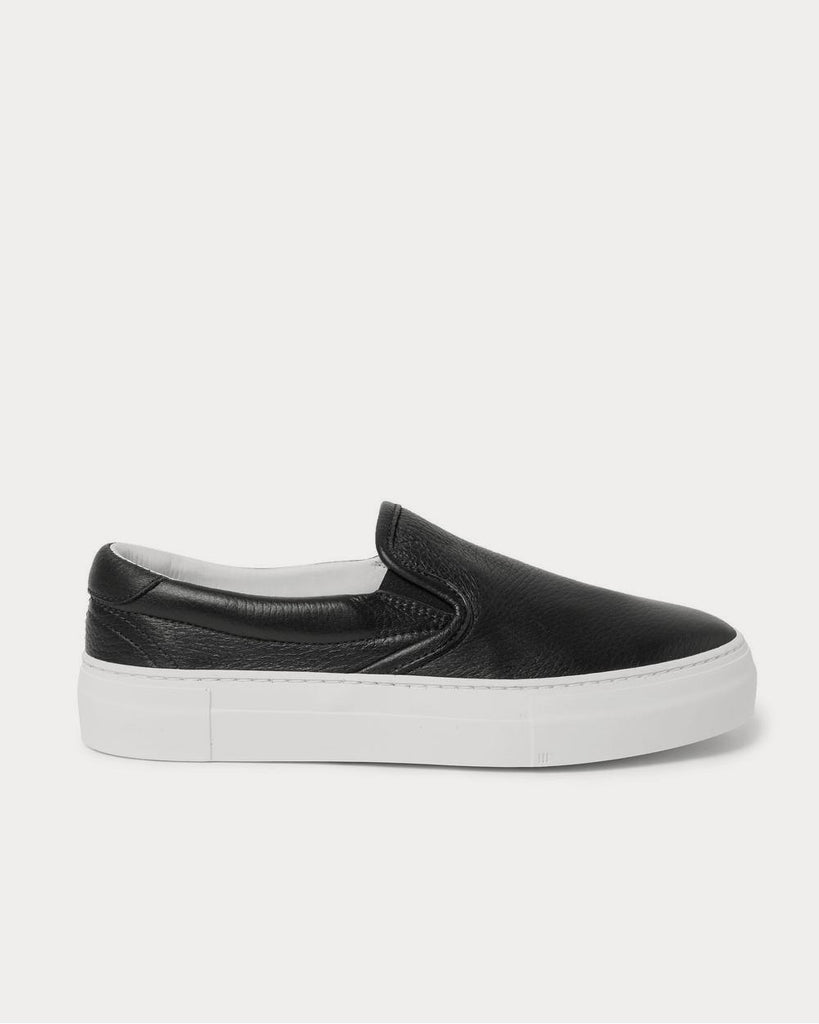 Garda Full-Grain Leather Slip-On Black slip on sneakers
