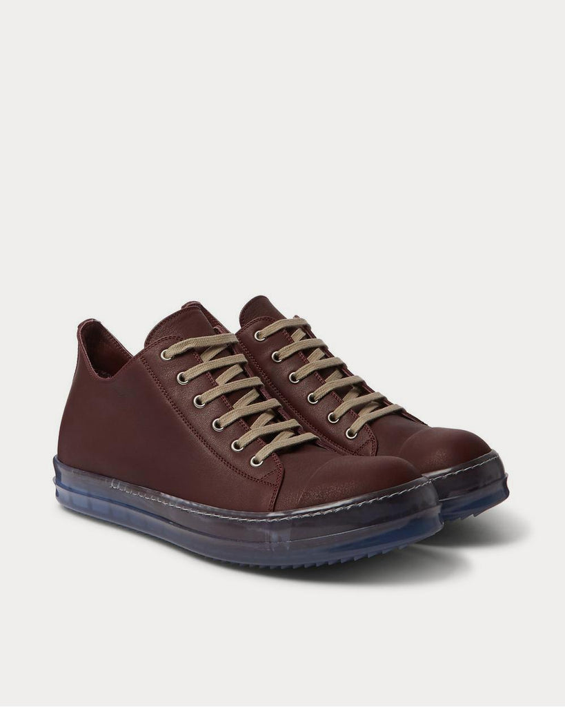 Leather Burgundy low top sneakers