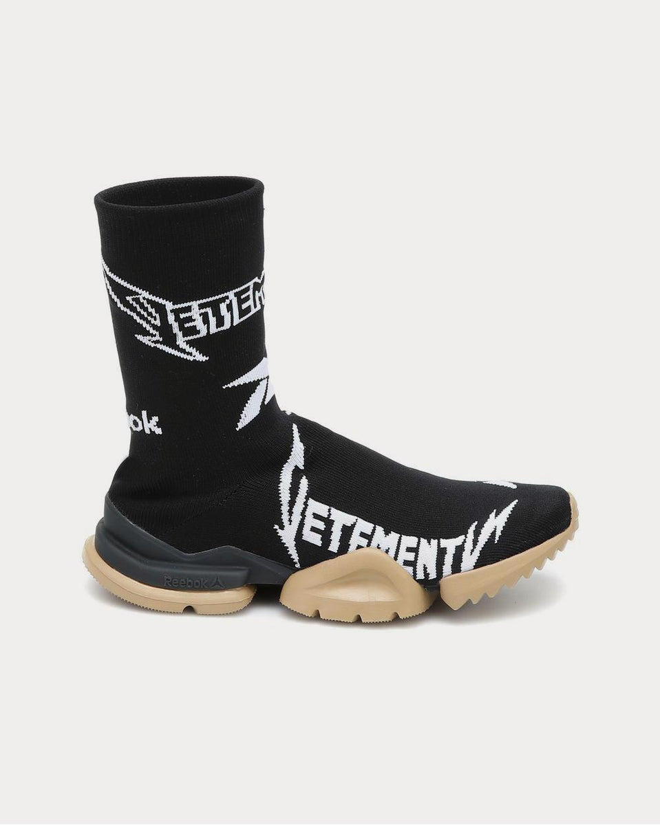 Vetements x Reebok Metal Sock Runner Black high top Sneakers