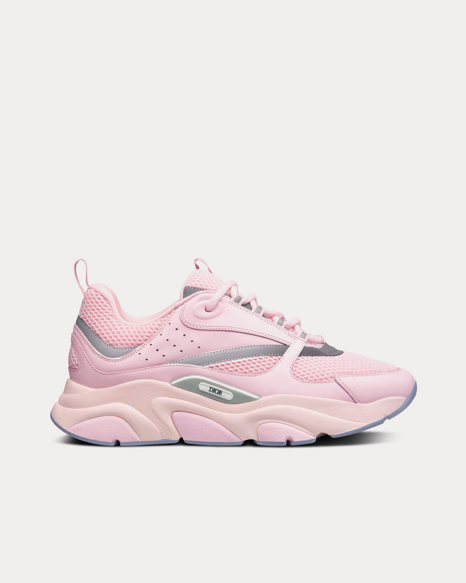 Dior B22 Pink Technical Mesh and Smooth Calfskin Low Top Sneakers - Sneak in Peace