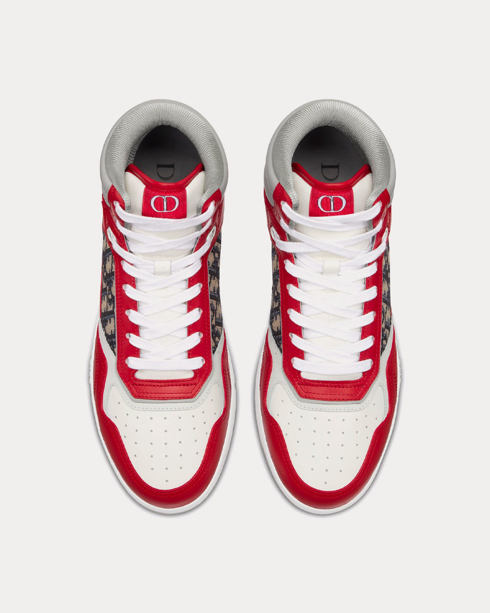 Red and white christian dior sneakers Clearance