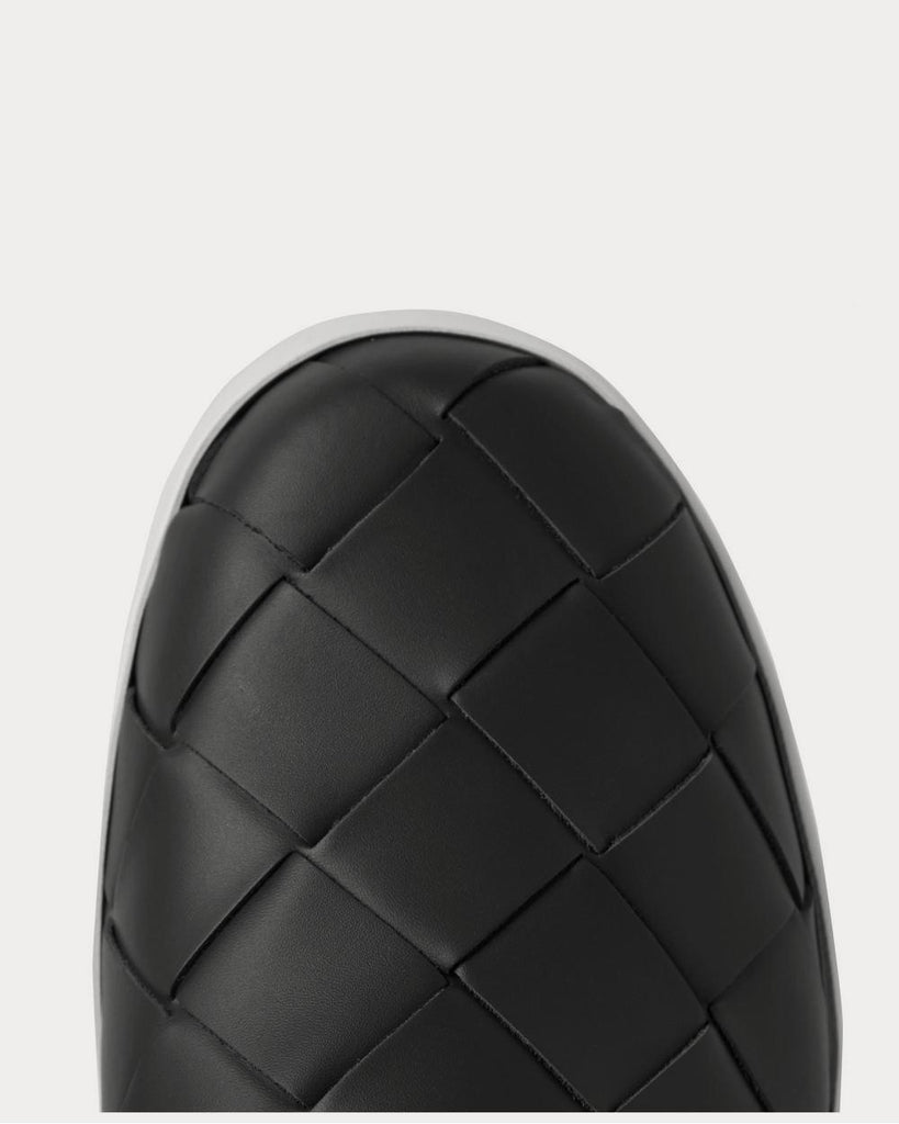 Dodger Intrecciato Leather Charcoal slip on sneakers
