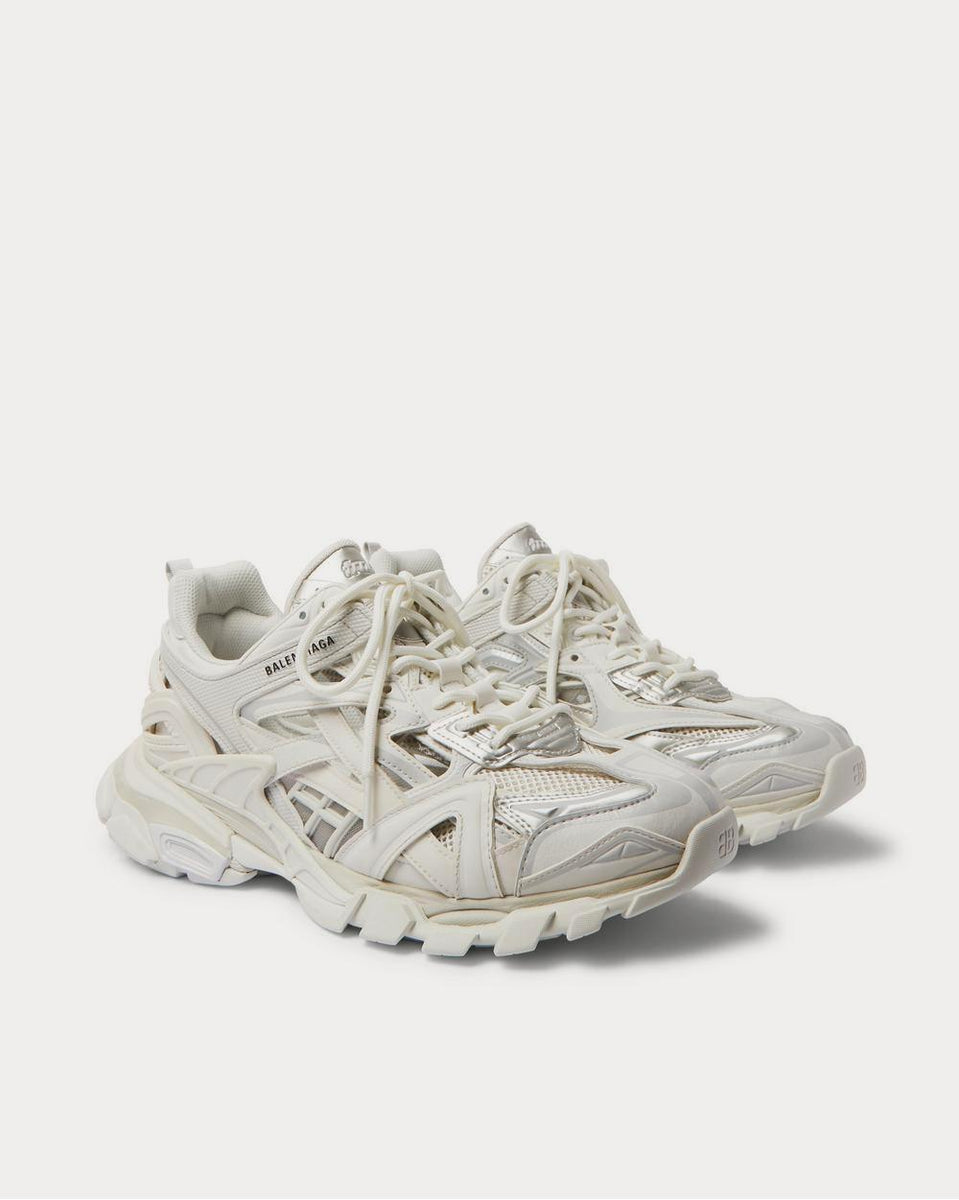 Balenciaga Track.2 Nylon, Mesh and Rubber White low top sneakers