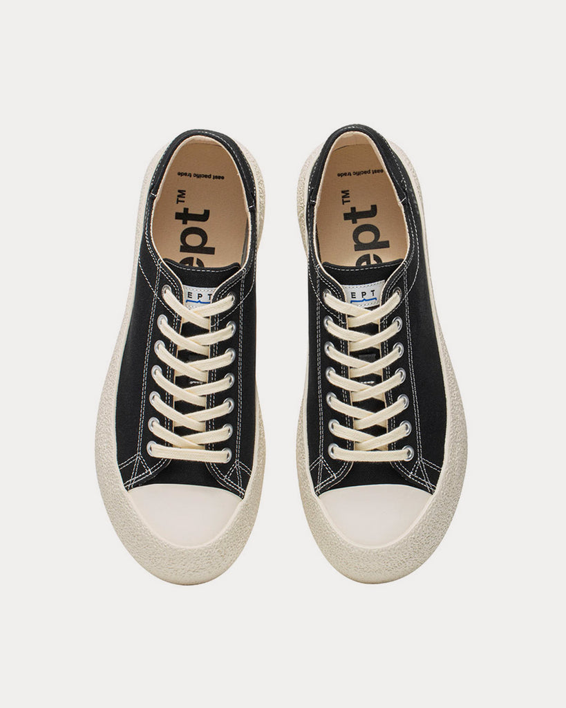 Dive Canvas Black Low Top Sneakers