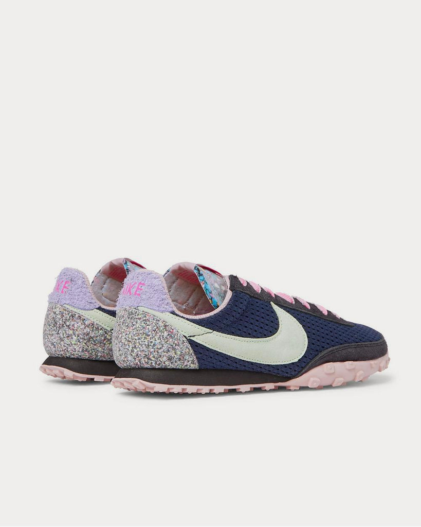 Waffle Racer Mesh and Suede Navy low top sneakers