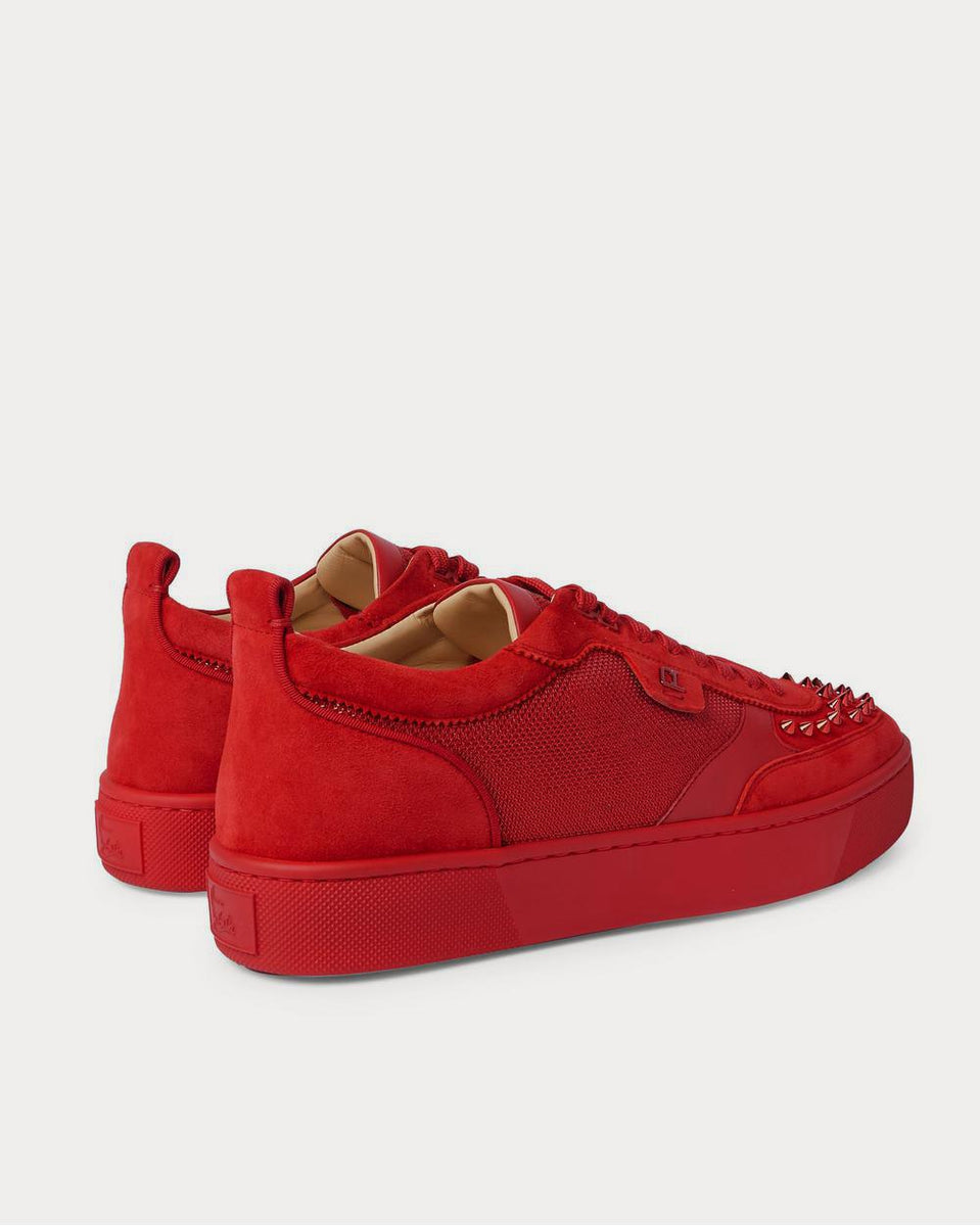 CHRISTIAN LOUBOUTIN Happyrui Suede, Textured-Leather and Mesh Sneakers for  Men