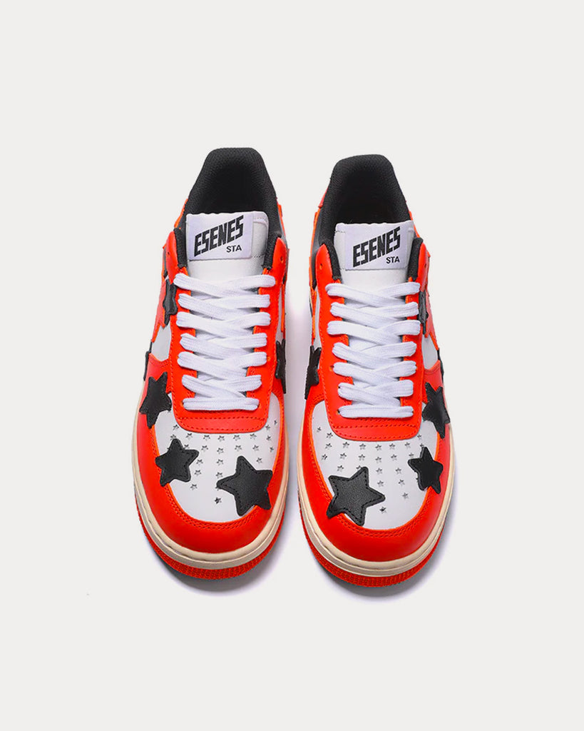 Shattered Esenestaz Orange / Black / White Low Top Sneakers