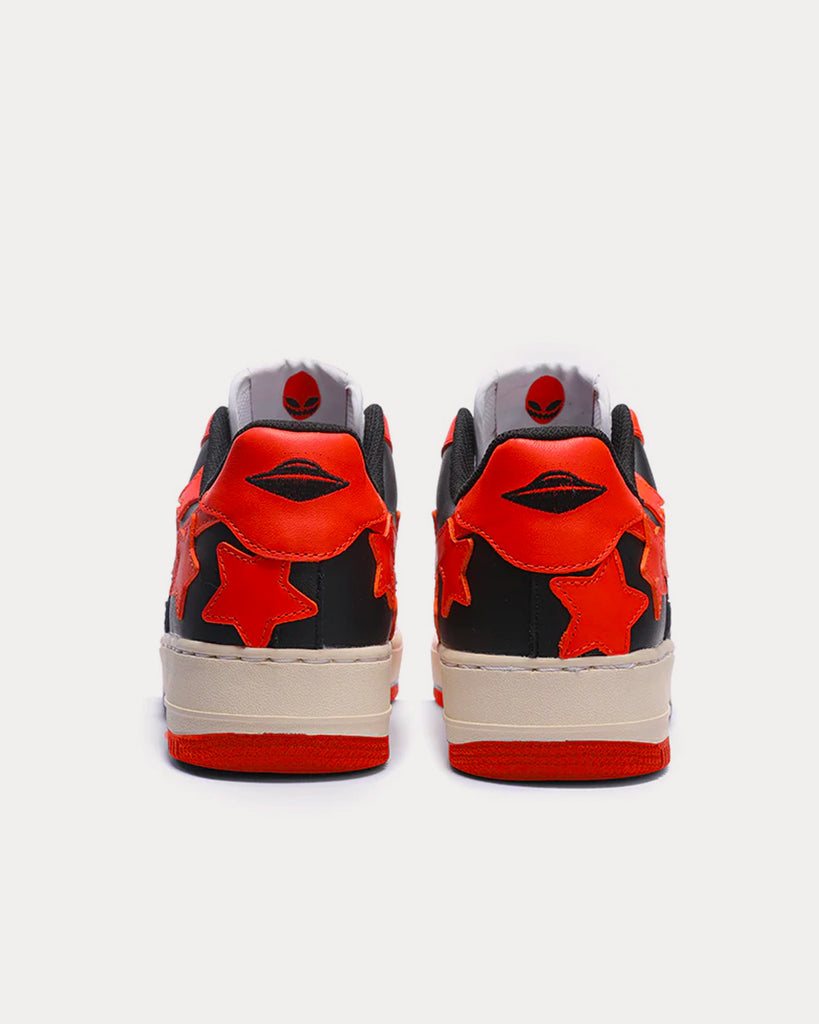 Shattered Esenestaz Orange / Black / White Low Top Sneakers