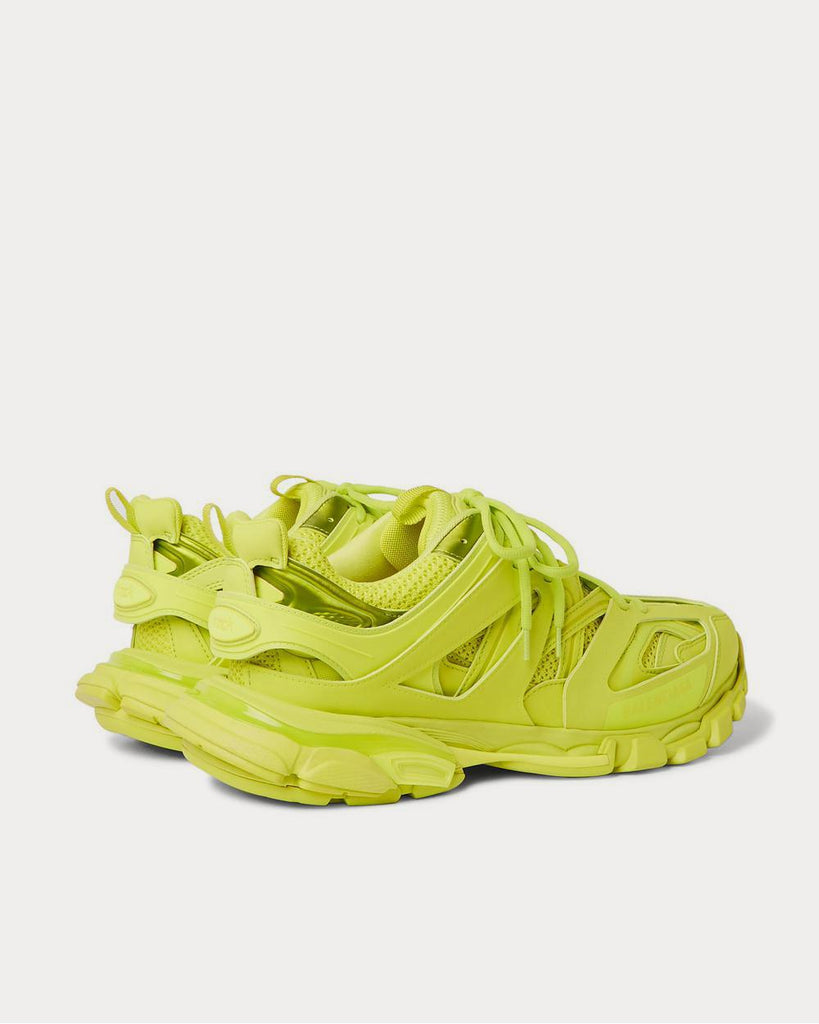Track Nylon, Mesh and Rubber Yellow low top sneakers