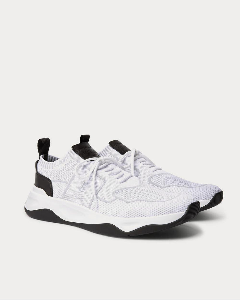 Leather-Trimmed Mesh White low top sneakers
