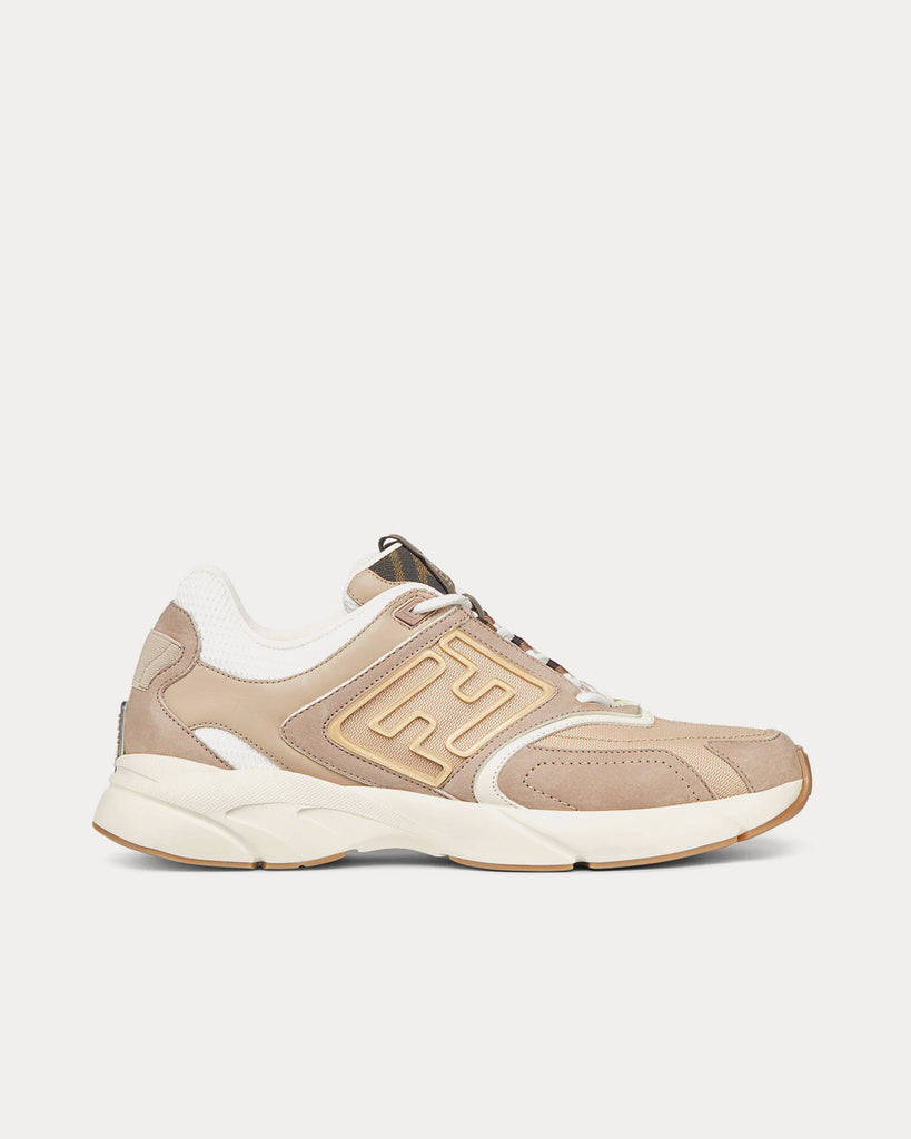 Faster Leather Beige Low Top Sneakers