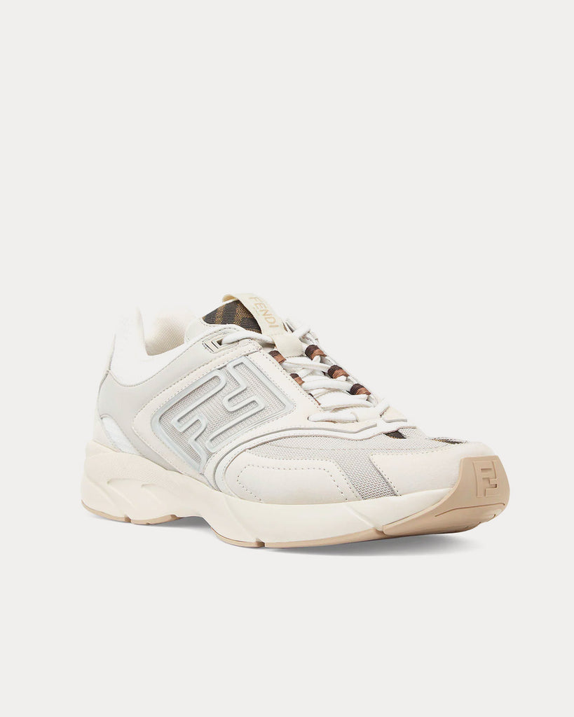 Faster Leather White Low Top Sneakers