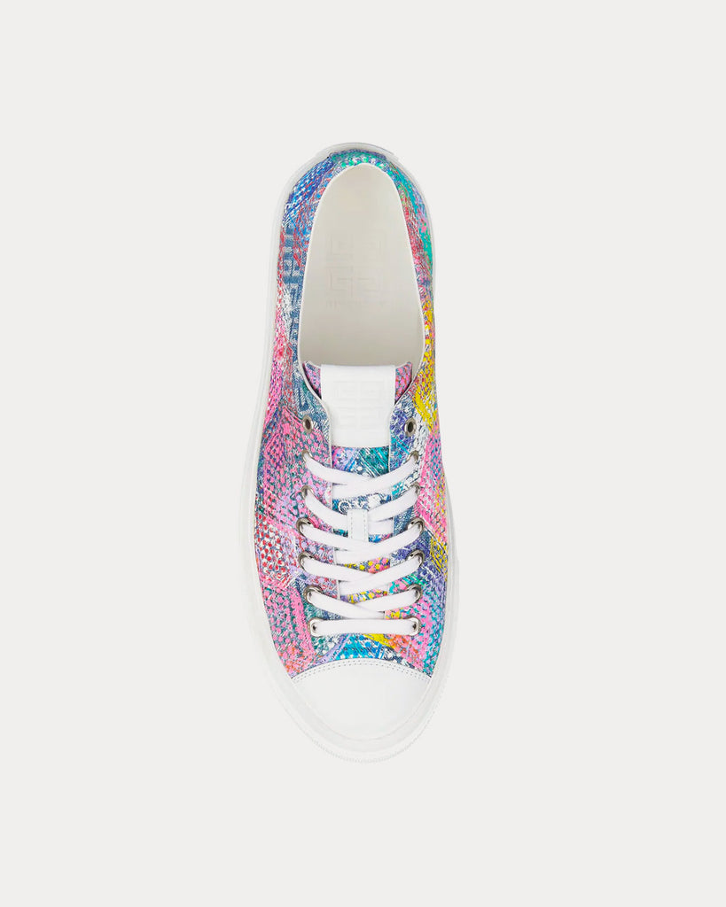 City Printed 4G Denim Multi Low Top Sneakers