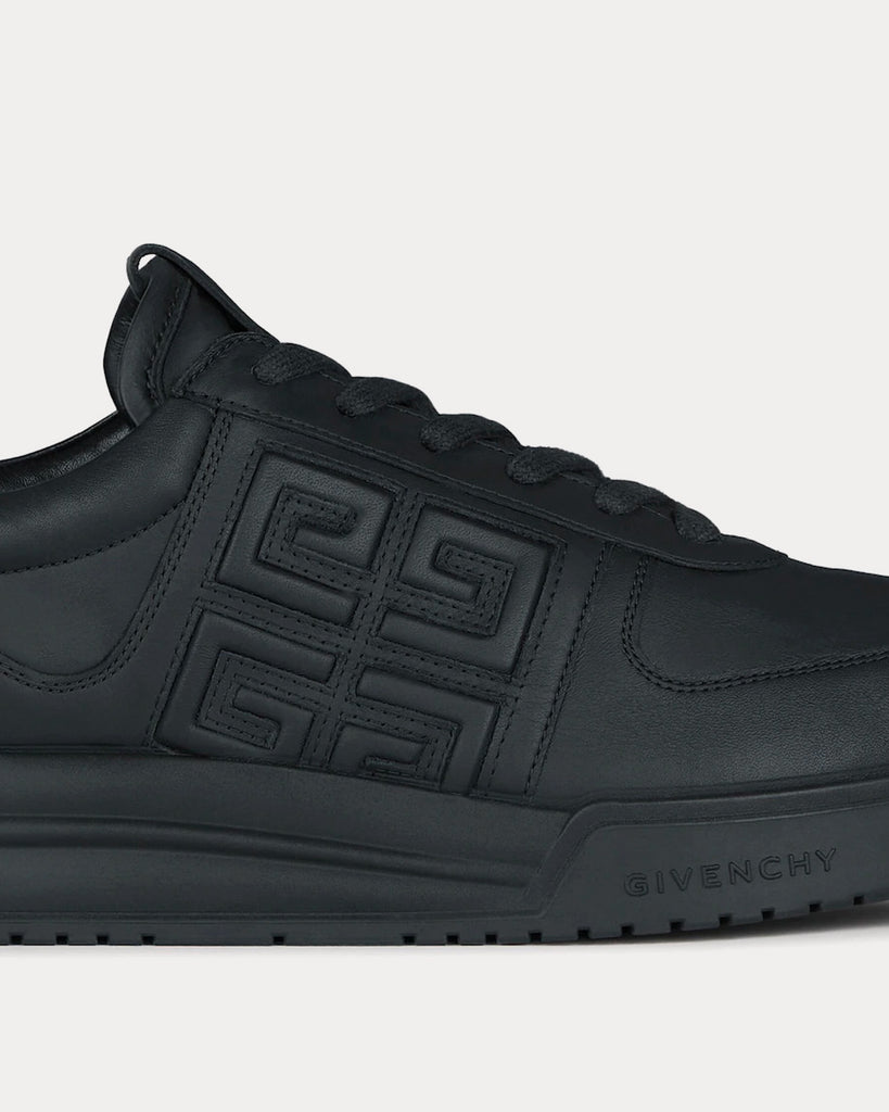G4 Leather Black Low Top Sneakers