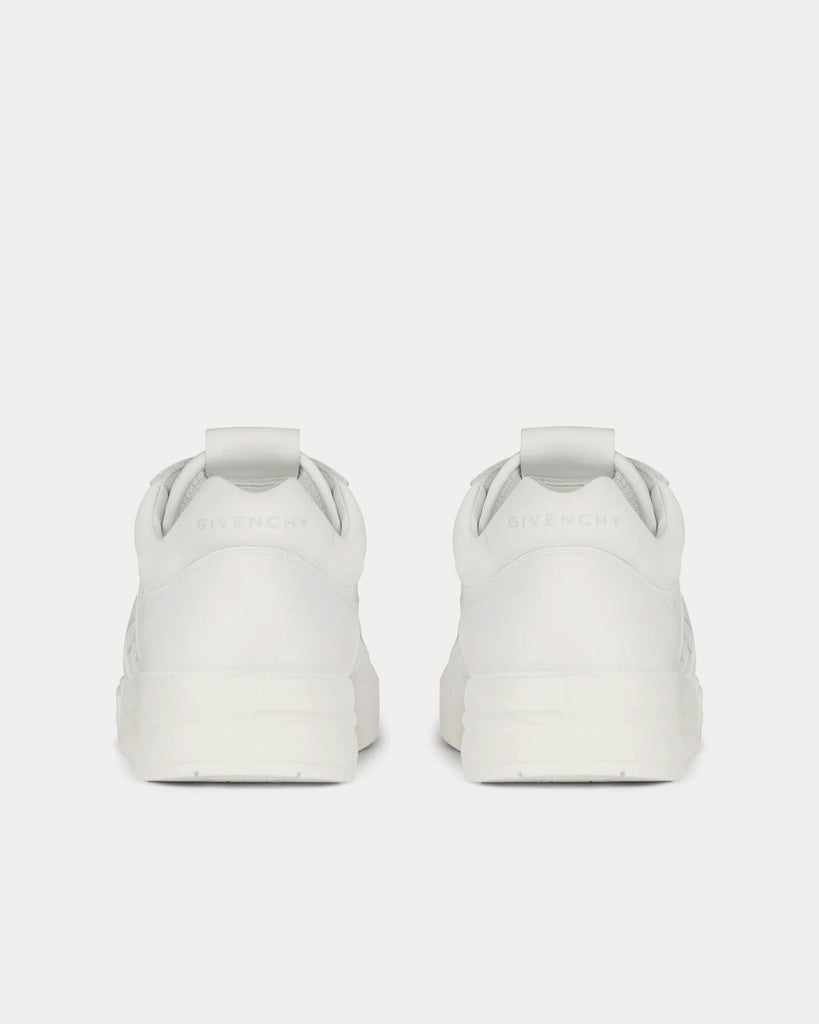 G4 Leather White Low Top Sneakers