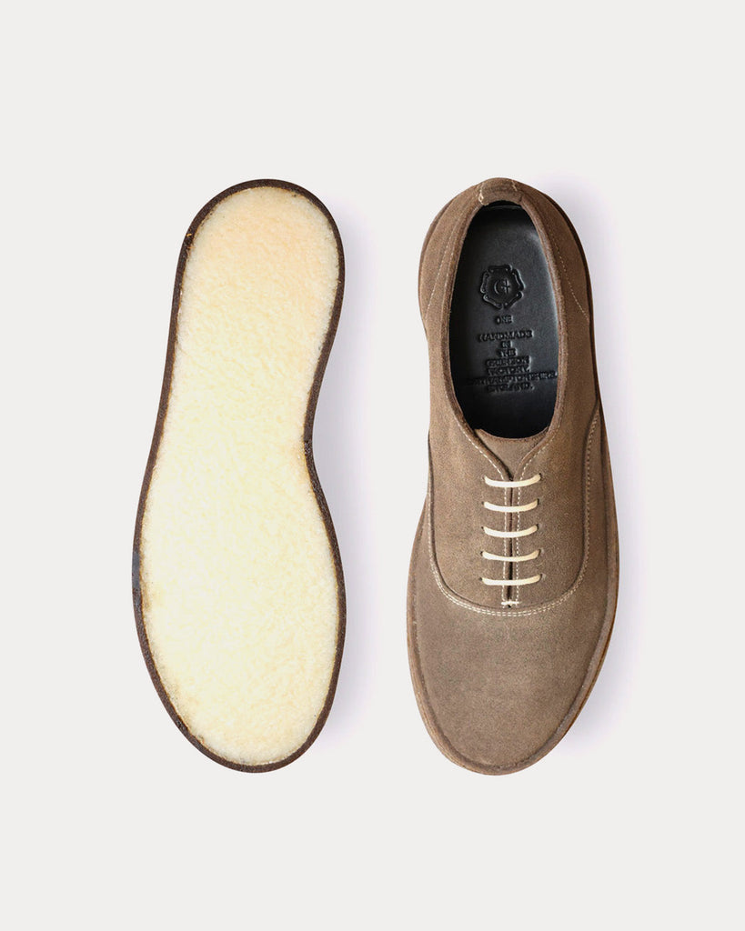 M.I.E. Oxford Taupe Low Top Sneakers