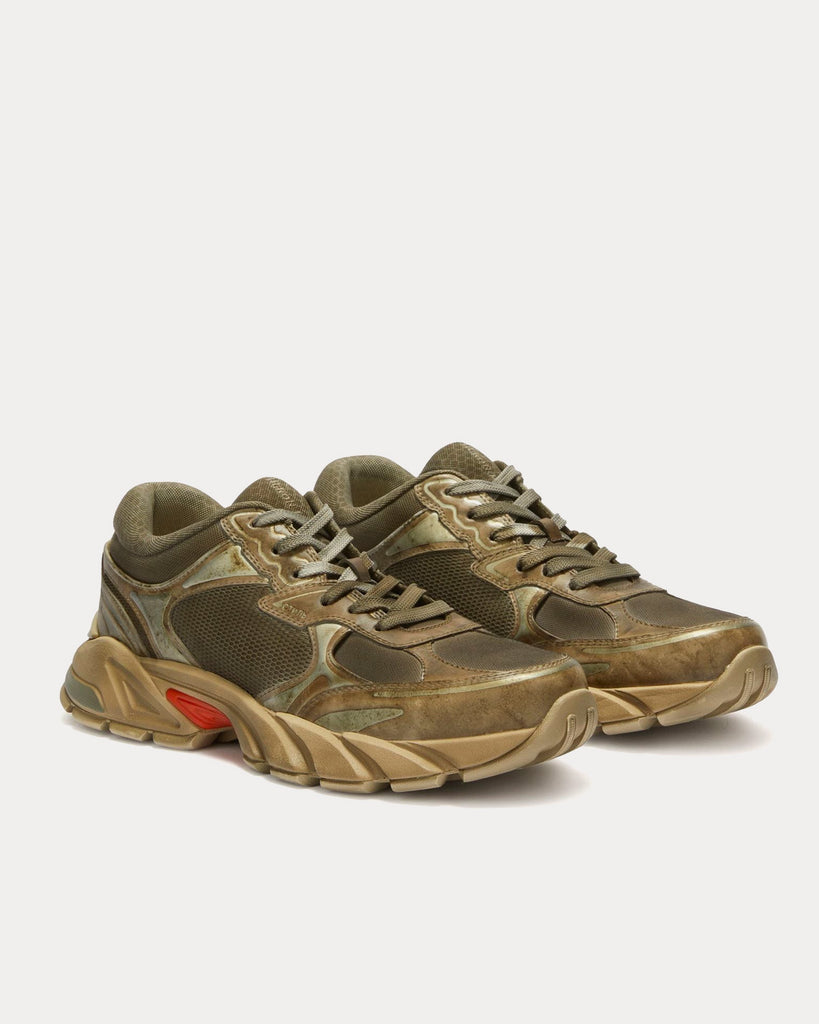 Block Stepper Green / Grey Low Top Sneakers