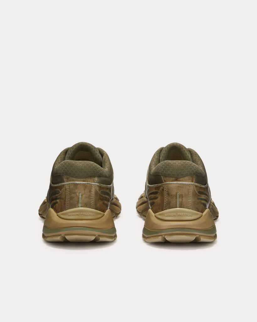 Block Stepper Green / Grey Low Top Sneakers