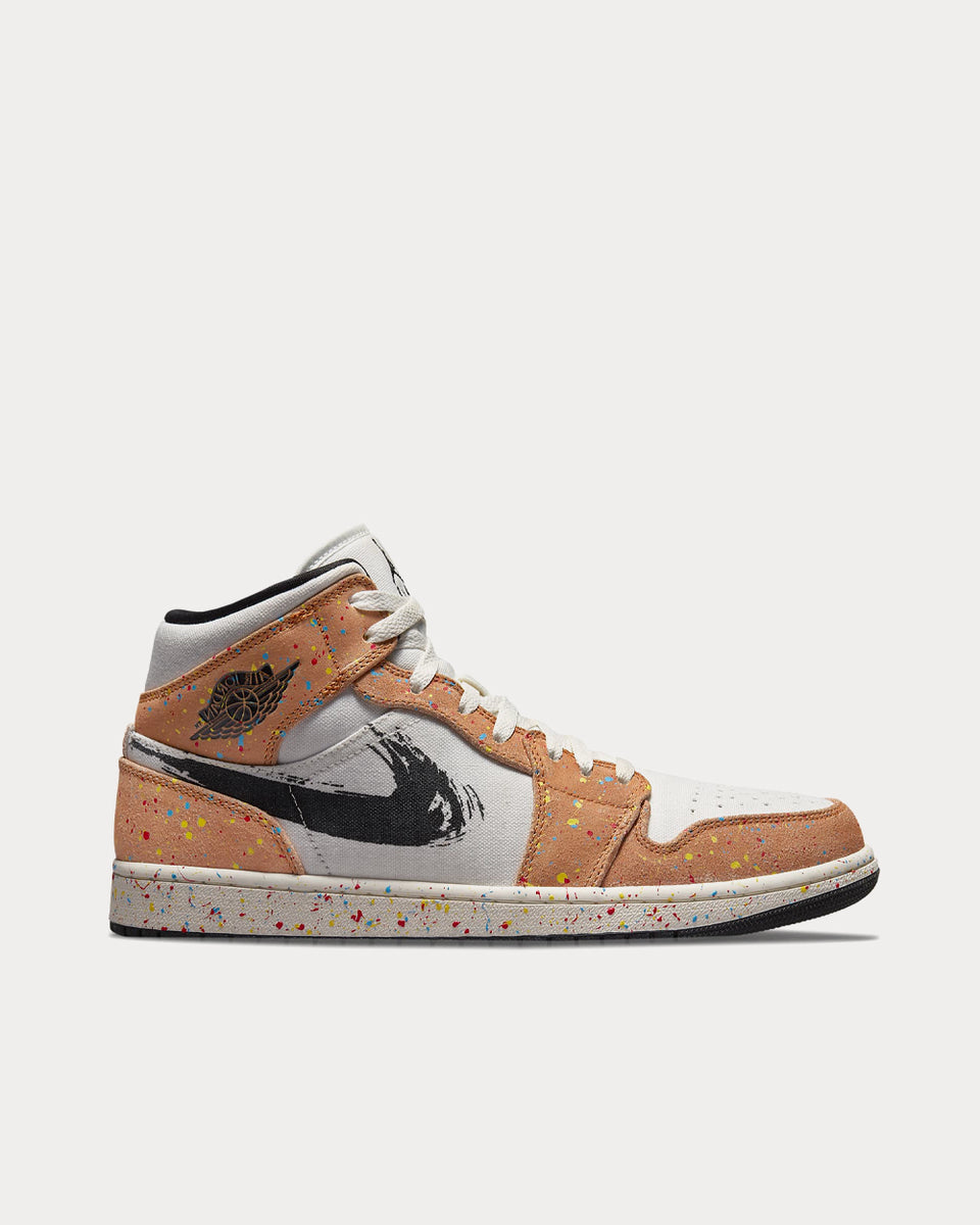 Jordan junior air jordan 1 mid trainer black / noble sale red