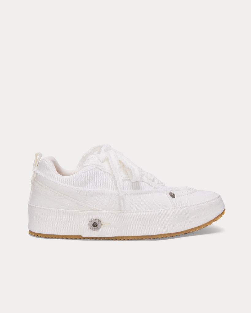 Deconstructed Sneaker in Denim Soft White Low Top Sneakers