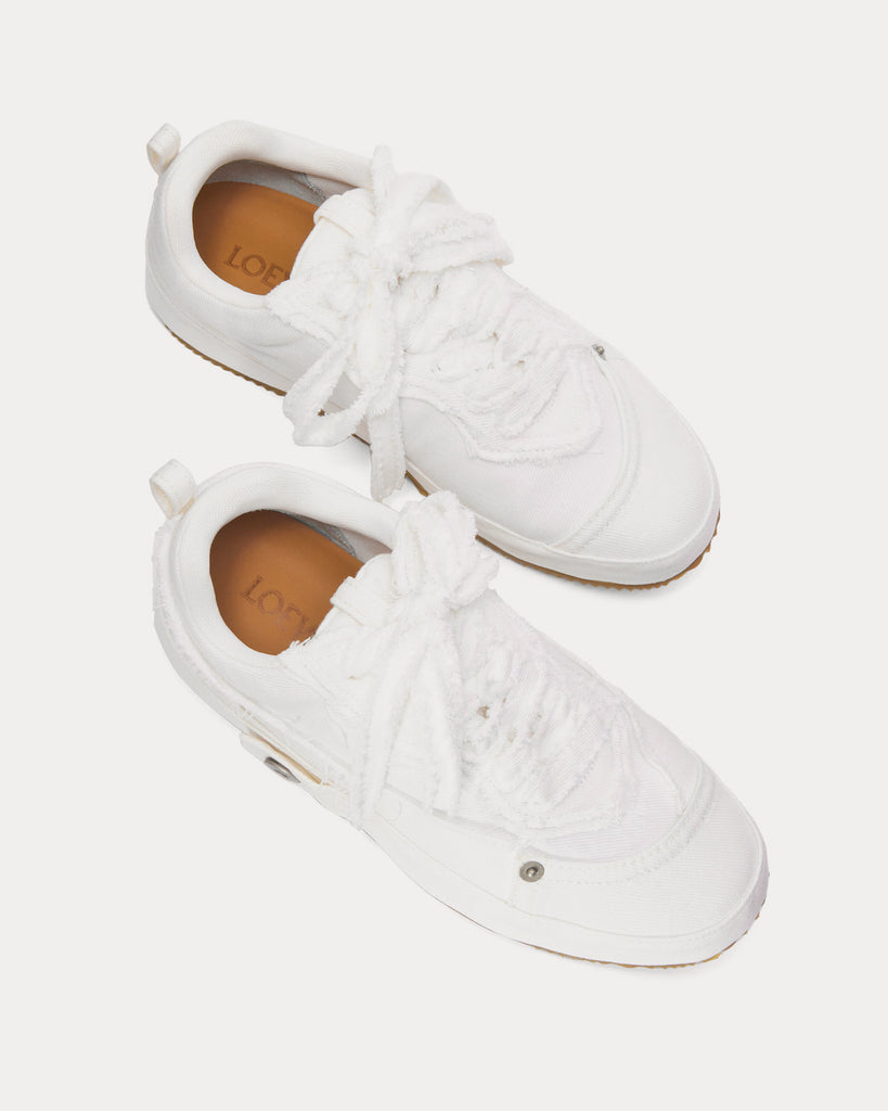 Deconstructed Sneaker in Denim Soft White Low Top Sneakers
