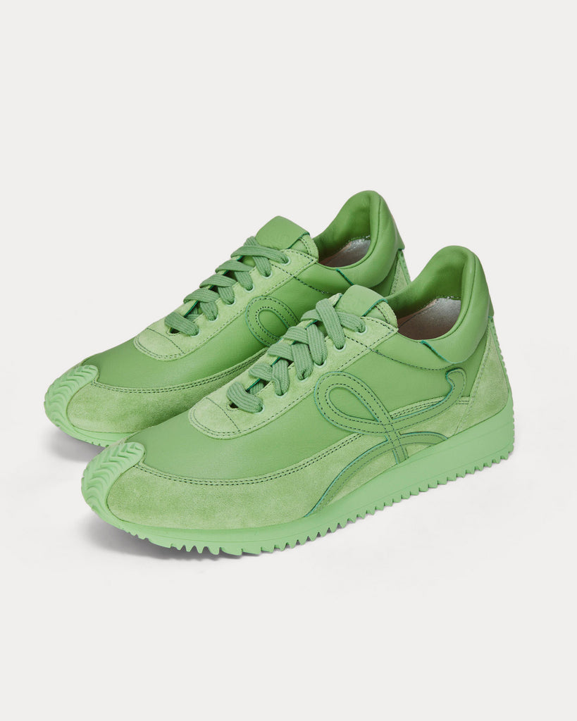 Flow Runner in Calfskin Mint Low Top Sneakers