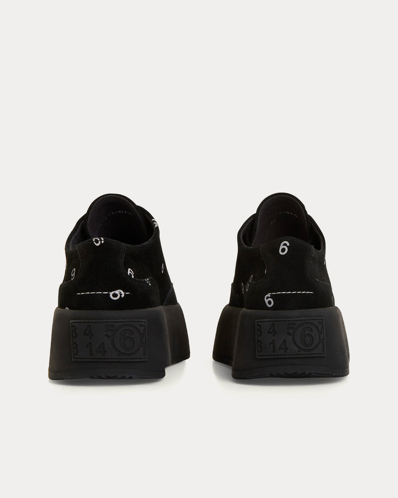 6 Platform Black Low Top Sneakers