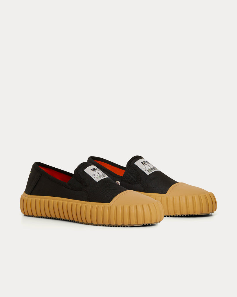Vulcanized Black Low Top Sneakers