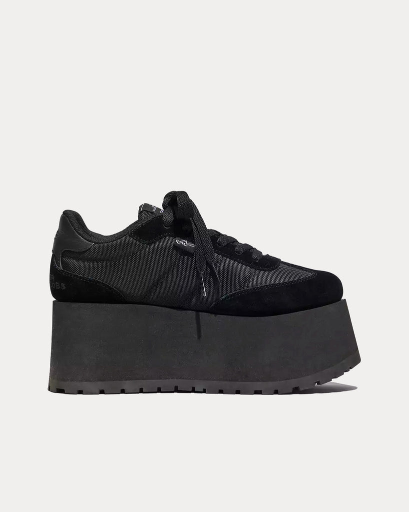 The Platform Jogger Black Low Top Sneakers