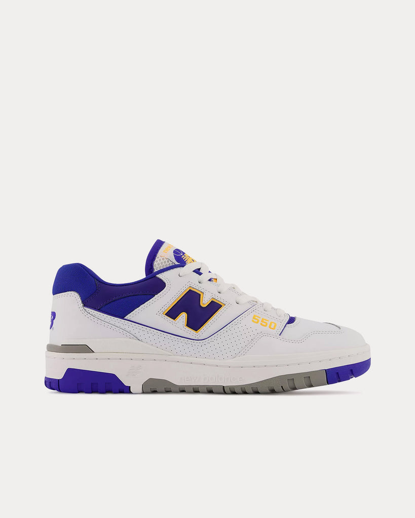 550 White / Infinity Blue Low Top Sneakers