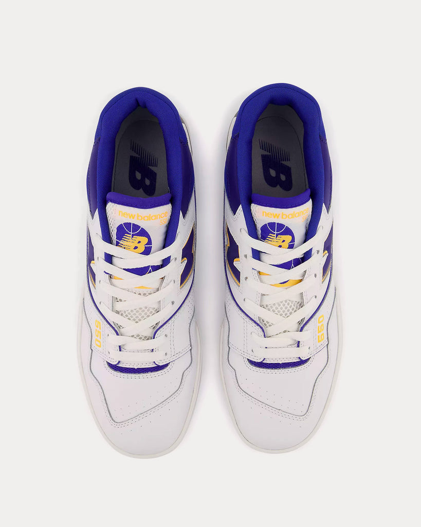 550 White / Infinity Blue Low Top Sneakers