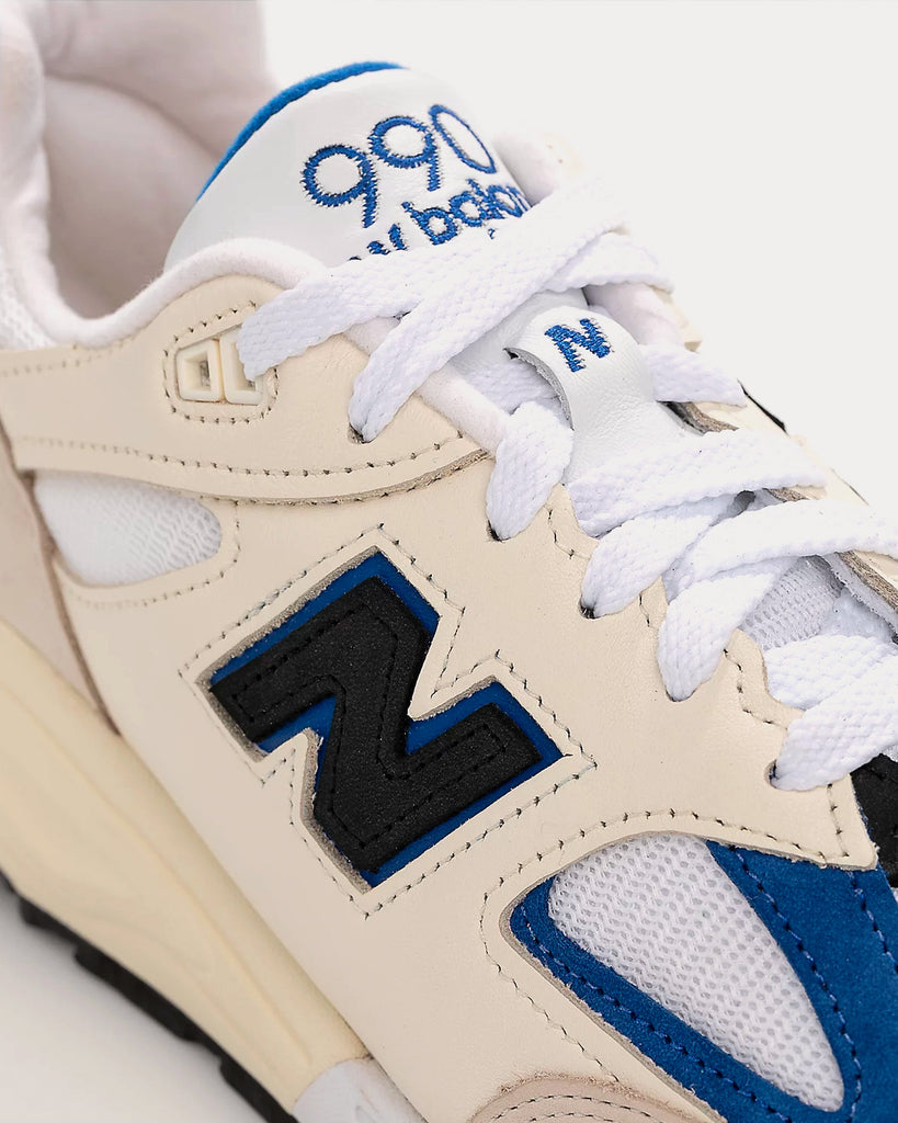 Made in USA 990v2 White / Blue Low Top Sneakers